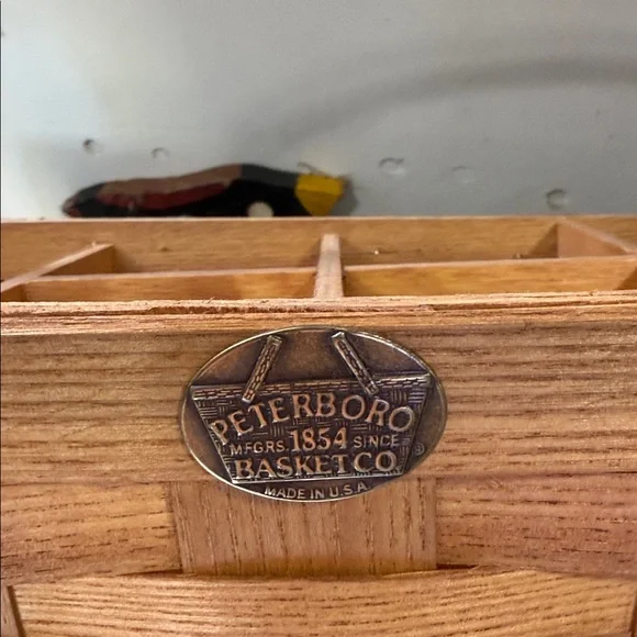 Peterboro Tan Woven Basket with Handle - Picture 3 of 7